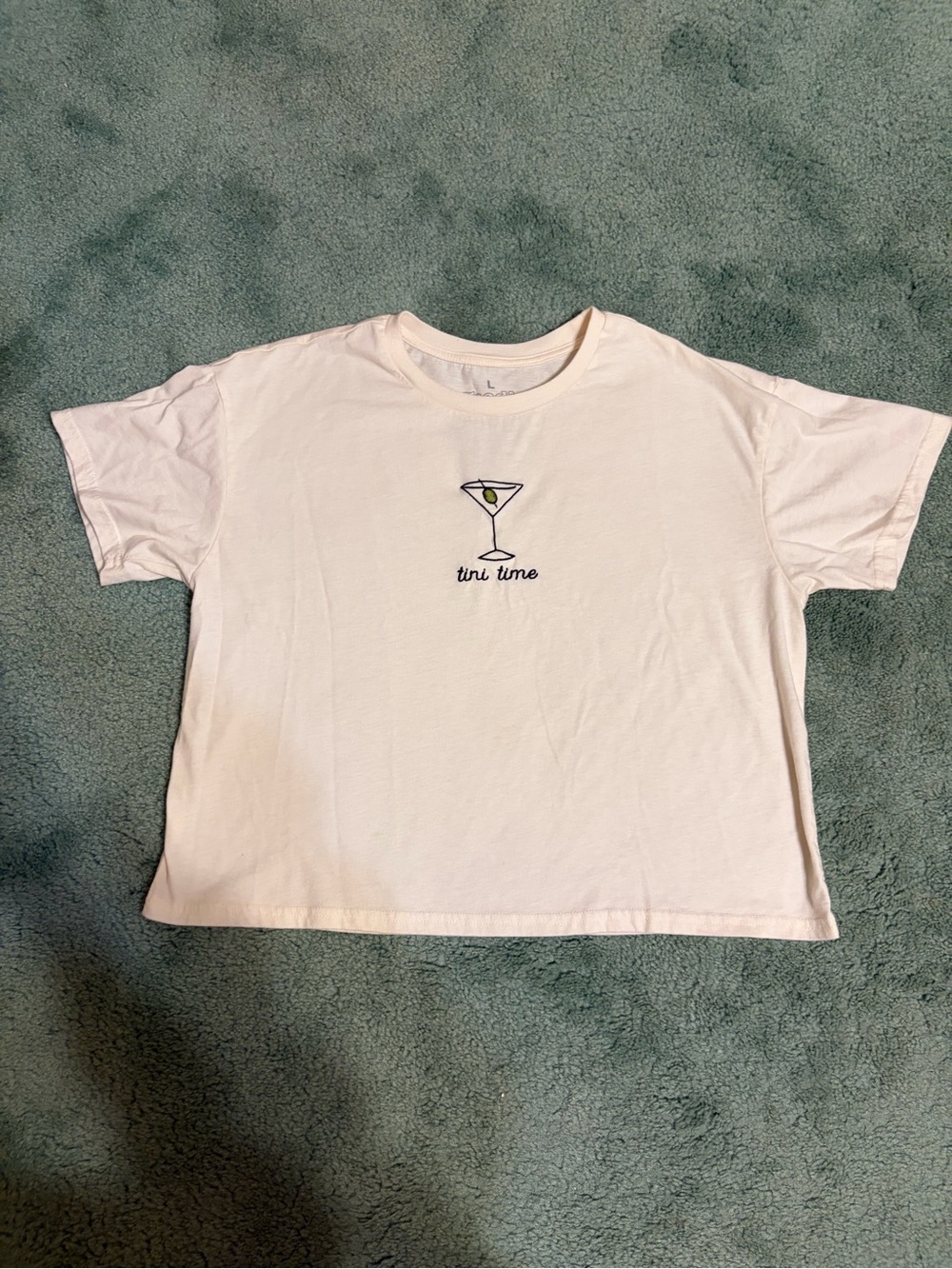 'Tini Time' Graphic Cropped Tee